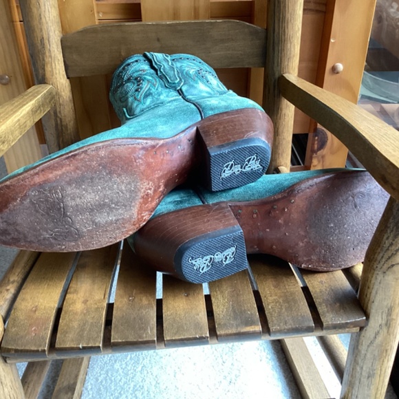 Dan Post Teal Leather Boots - Picture 7 of 12